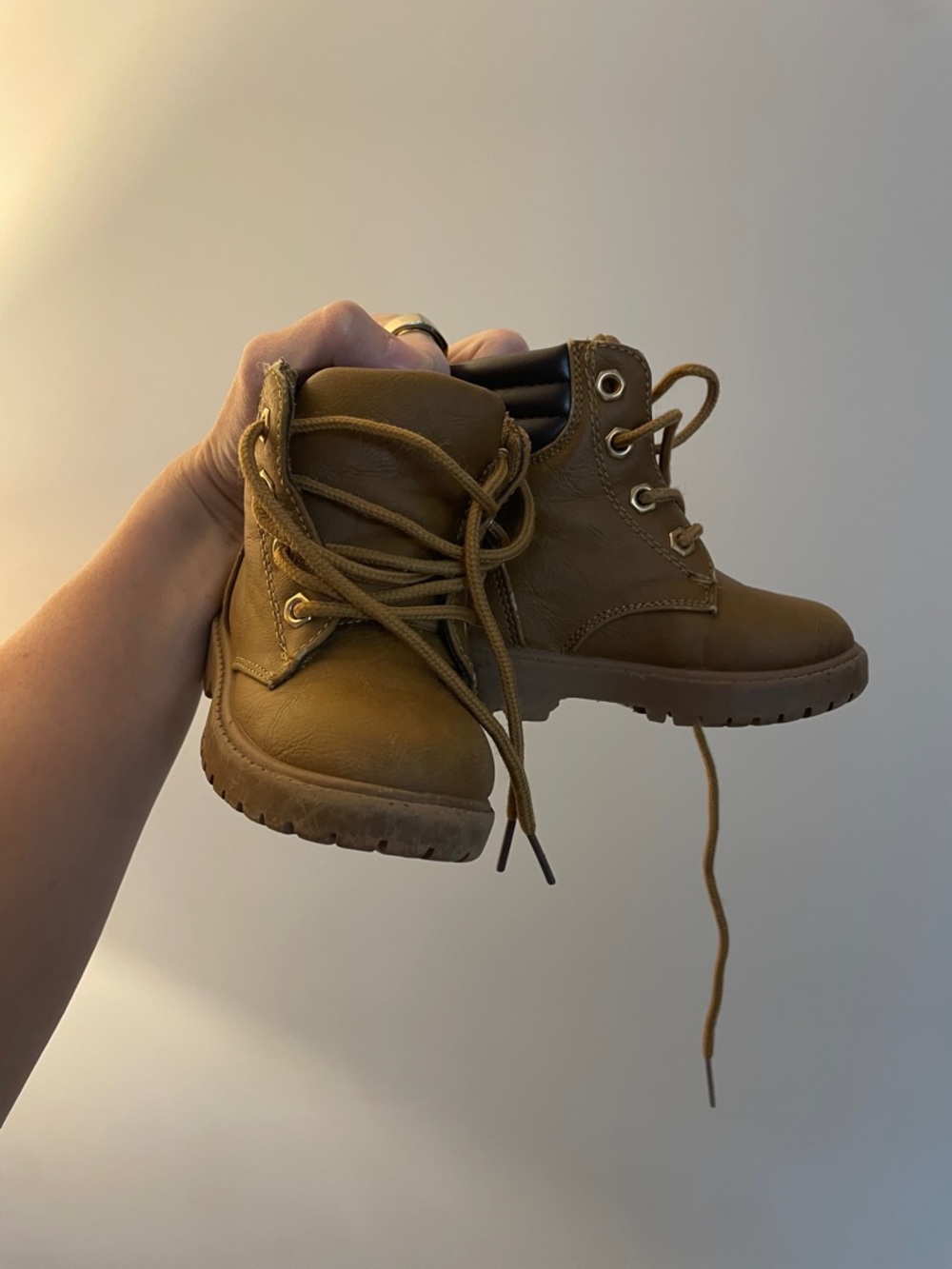Timberland Kids Wheat/Tan Lace-Up Ankle Boots